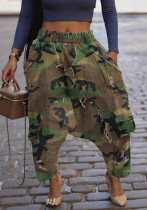 Women's Camouflage Ripped Loose Harem Street Pants Women's Camouflage Ripped Loose Harem Street Pants