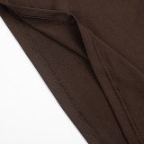 Spring Women's Solid Plunge Neck Lace-up Backless Mesh Long Sleeve Bodycon Mini Dress