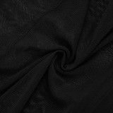 Spring Women's Solid Casual Short Sleeve Jumpsuit Dress Set