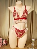 Spring/Summer Women's Luxury Embroidered Lace Sexy Bra Lingerie Set