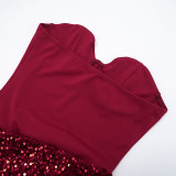 Winter Women's Casual Asymmetric Draped Sleeveless Bodycon Mini Dress