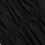 Spring Women's Solid Casual Short Sleeve Jumpsuit Dress Set