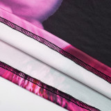 Spring Women's Casual Floral Halter Neck Lace-Up Slim Maxi Dress