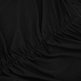 Spring Women's Solid Ruched Hollow Low Back Sleeveless Maxi Dress
