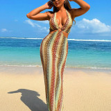 Women's Sexy Bohemian Lace-Up Slit Beach Skirt