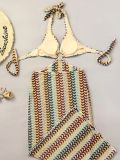 Women's Sexy Bohemian Lace-Up Slit Beach Skirt