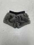 Women's Winter Solid Patchwork Furry Shorts