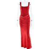 Women's Backless Maxi Dress