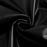 Women's Spring See-Through Mesh Patchwork Pu Leather Dress