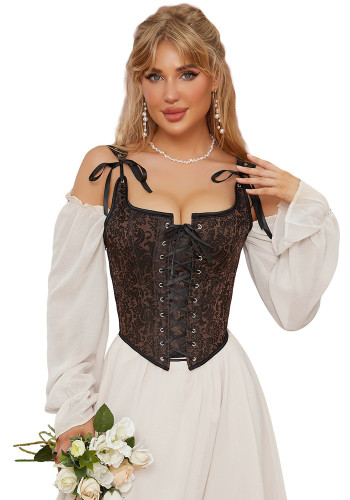 Women's Coffee-Colored Straps Strapless Shaping Top