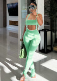 Women's Color Block Top and Overalls Casual Two-Piece Set
