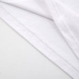 Women's Sexy Letter Print Sleeveless Crop Top and Pants Two-Piece Set