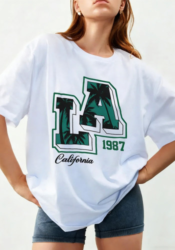 Women's Casual Printed Short-sleeved T-shirt