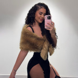 Women's Furry Scarves, Shawls, Capes, and Vests