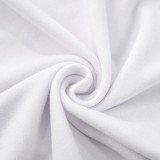 Women's Sexy Letter Print Sleeveless Crop Top and Pants Two-Piece Set