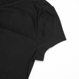 Women's Sexy Solid Slash Shoulder Knot Top and Pant Two-Piece Set