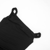Women's Solid Sexy Off-Shoulder Knot Mini Dress