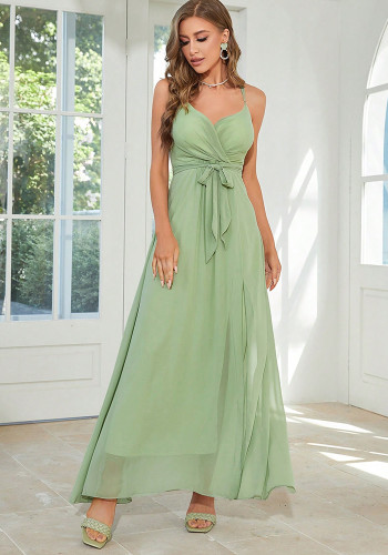 Women's Sexy Slit Strapless Party/Prom Dress