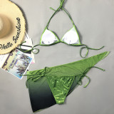 Women's Sexy Lace-Up Sexy Bikini Swimsuit Three-Piece
