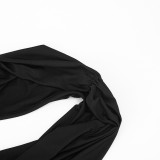 Women's Summer Droop Neck Backless Tie-Up Jumpsuit