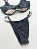 Women's Sexy Bikini Mesh Underwire Swimsuit Two Pieces