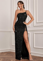 Women's One-Shoulder Strapless Backless Sequined Sexy Bridesmaid Dress Women's One-Shoulder Strapless Backless Sequined Sexy Bridesmaid Dress