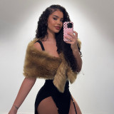 Women's Furry Scarves, Shawls, Capes, and Vests
