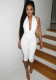 Women's Summer Droop Neck Backless Tie-Up Jumpsuit