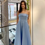 Women's Summer Chic Satin Strap Evening Dress