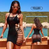 Sexy Lingerie Strap Bodycon Side Hollow Out See-Through Dress
