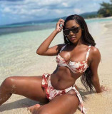 Women's Two-Piece Tie-Dye Print Bikini Swimsuit
