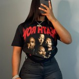 Women's Summer Letter Print Loose Short Sleeve T-Shirt