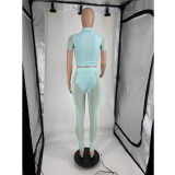 Women's Spring & Summer Sexy See-Through Mesh Slim Fit Casual Pants Set