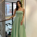Women's Summer Chic Satin Strap Evening Dress
