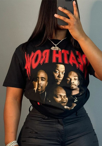 Women's Summer Letter Print Loose Short Sleeve T-Shirt