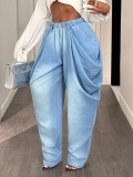 Women Denim Wide-Leg Trousers