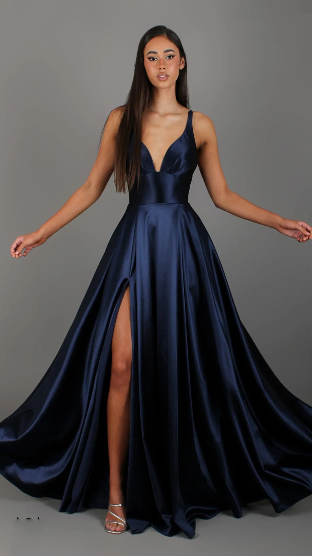Women Summer Sexy V-Neck Solid Sleeveless Dress