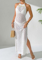 Women Sexy Holidays Hollowed-out Sexy Backless Lace-Up Beach Dress