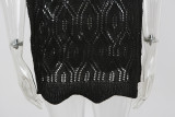 Women Summer Round Neck Knitting Sleeveless Cover-Up Solid Top