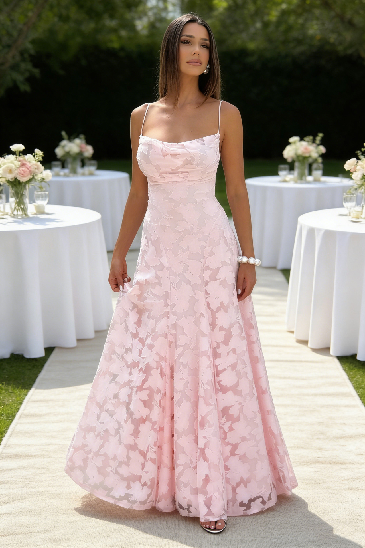 Women Burgunry Sexy Maxi Dress