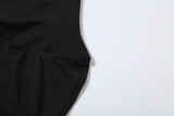 Women Sexy Metallic Halter Neck Backless Solid Tank Top