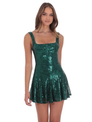 Women Sequined Sexy Backless Prom Strap Dress