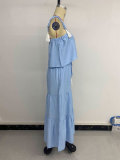 Women Holidays Spaghetti Strap Top and Wide-Leg Pants Two-Piece Set