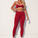 Women yoga top and long pants two-piece set
