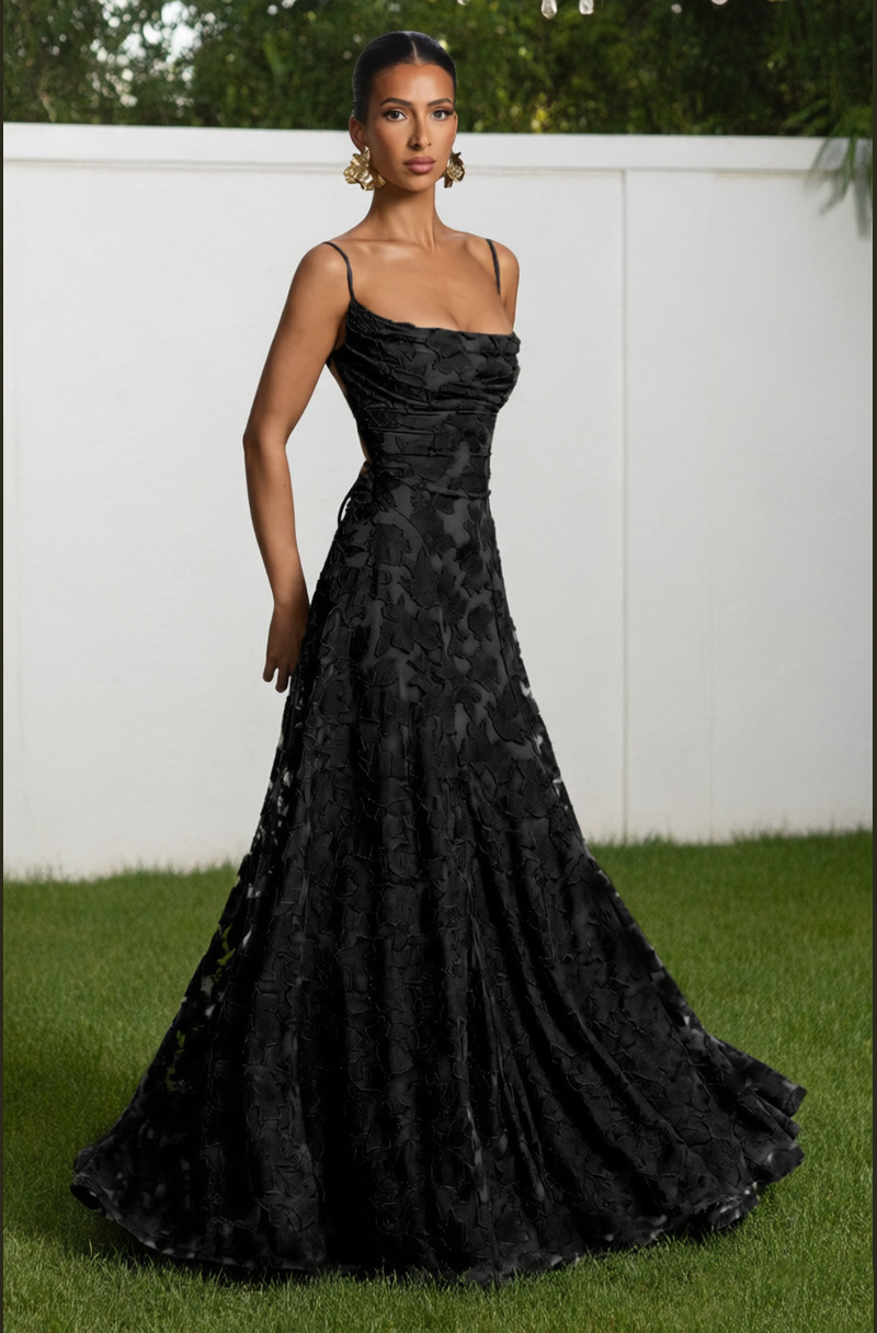 Women Burgunry Sexy Maxi Dress
