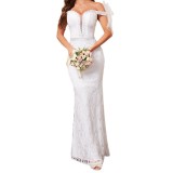 Women Off-Shoulder Dreamy Party Sexy Mermaid Evening Dress