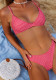 Women Bikini Plaid Print Sexy Beach Holidays Swimwear Two Pieces