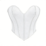 Women French Black Strapless Fitted Fishbone Bust Sexy Shapewear