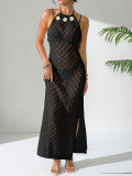 Women Sexy Holidays Hollowed-out Sexy Backless Lace-Up Beach Dress