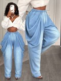 Women Denim Wide-Leg Trousers